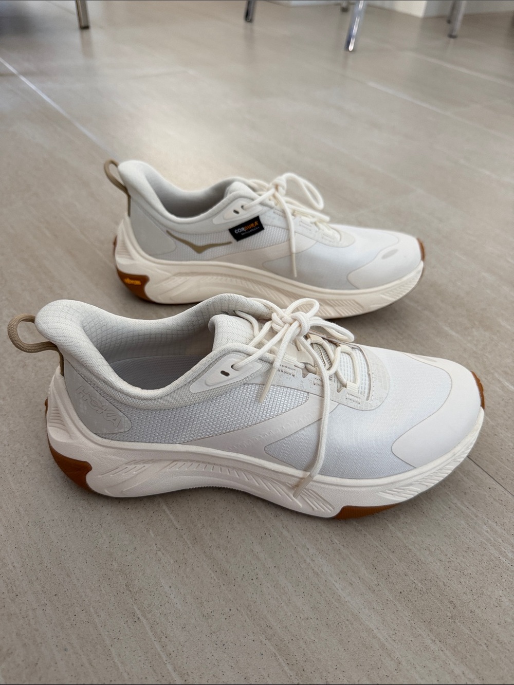 HOKA Women’s Transport White Athletic Sneakers - Lightweight Comfort. Worn once
